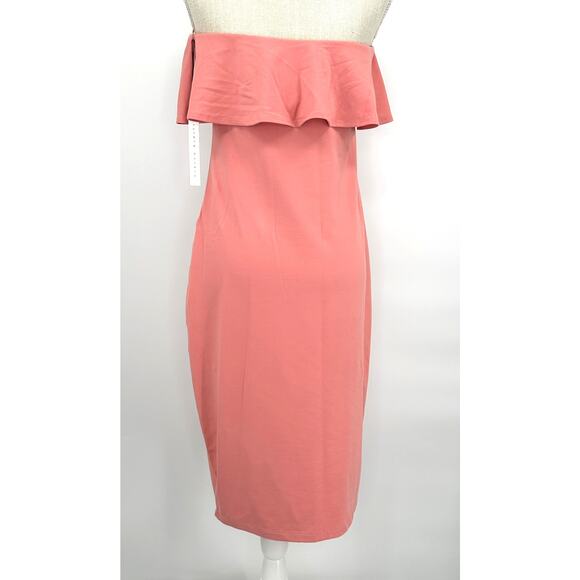 Susana Monaco Strapless Ruffle Midi Dress in Lotus‎ [ Large ] - Picture 6 of 8